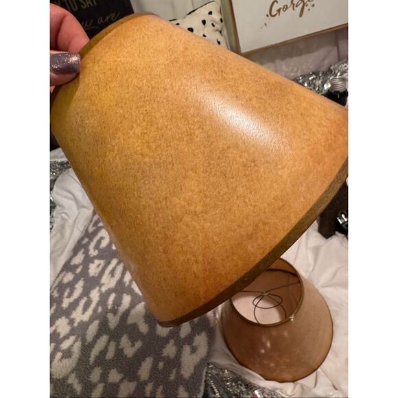 Meyda Tiffany 116577 Taos 4" Tall Lamp Shade lot of 2x + Eiffel Tower brass lamp - Picture 13 of 16